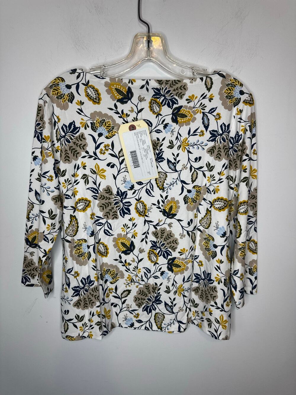 Brand New Ann Taylor Sample Women's Size S White Floral 3/4 Sleeve Blouse Top